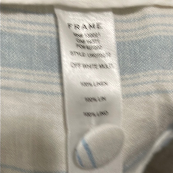 Frame Denim Blue and White Striped Blazer - Picture 5 of 7